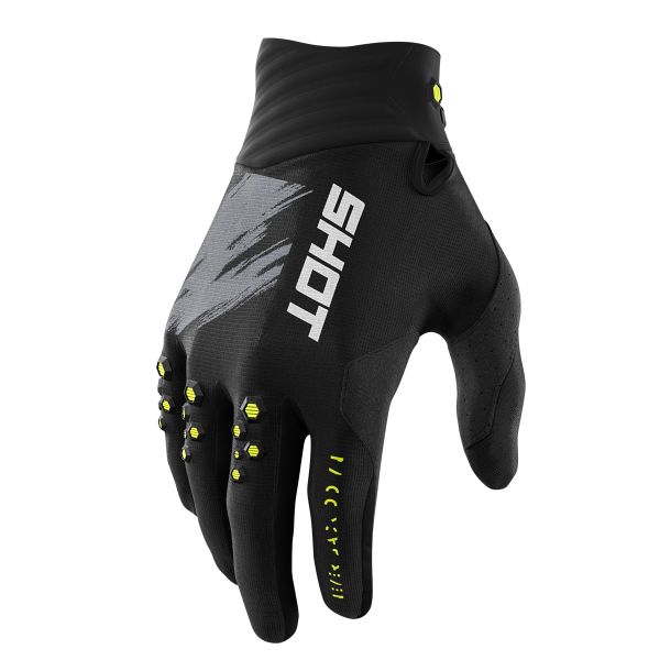 Guantes motocross SHOT Contact Draw Glove Neon Yellow