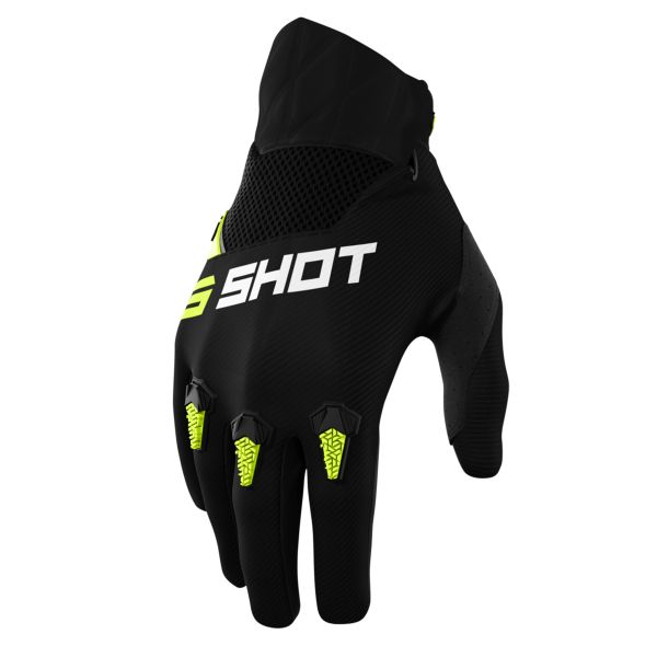 Guantes motocross SHOT Devo Neon Yellow Gloves