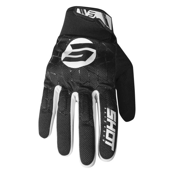 Guantes motocross SHOT Drift Spider Black White Guantes motocross SHOT Drift Spider Black White