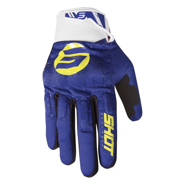 Guantes motocross SHOT Drift Spider Navy Yellow