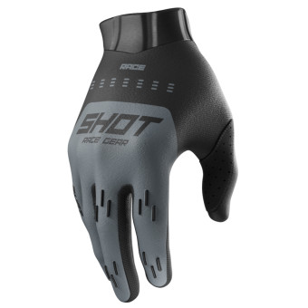 Guantes motocross SHOT Race Evo Negro Gris