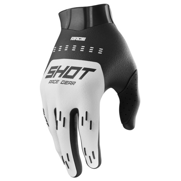 Guantes motocross SHOT Race Kid Evo Blanco