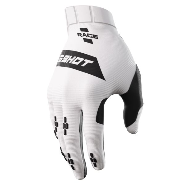 Guantes motocross SHOT Race White Guantes motocross SHOT Race White