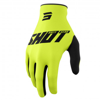 Guantes motocross SHOT Raw Burst Neon Yellow Gloves