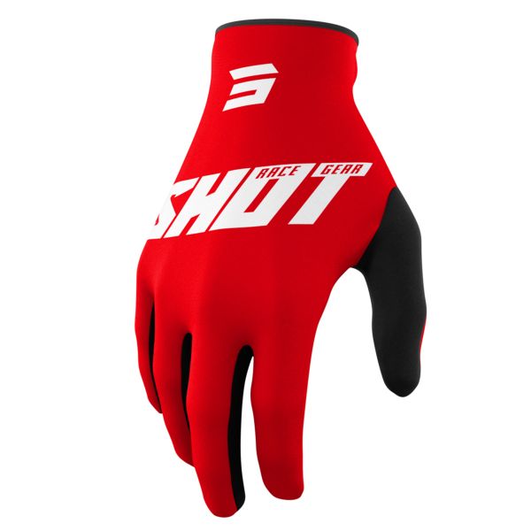 Guantes motocross SHOT Raw Burst Red Gloves