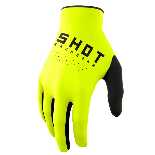 Guantes motocross SHOT Raw Neon Yellow Guantes motocross SHOT Raw Neon Yellow