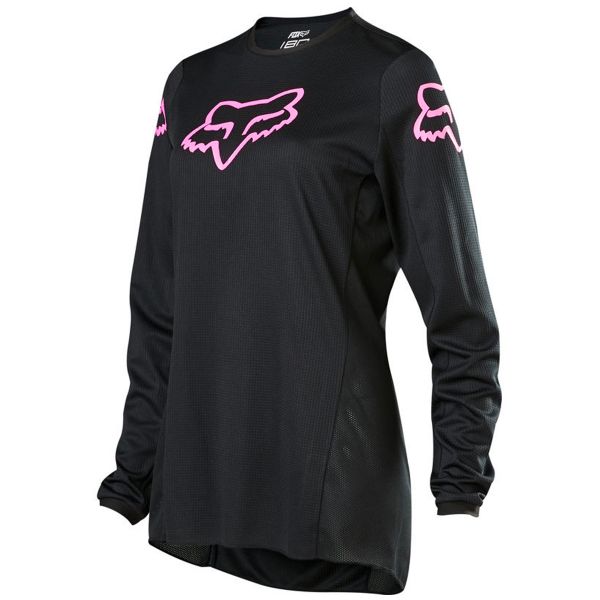 Camiseta Motocross FOX 180 Prix Black Pink Woman Camiseta Motocross FOX 180 Prix Black Pink Woman
