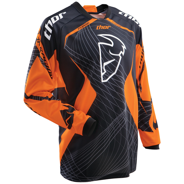 Camiseta Motocross Thor Phase Naranja Spiral Jersey