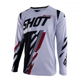 Camiseta Motocross SHOT Contact Score Gris Burdeos