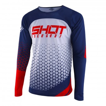 Camiseta Motocross SHOT Delta Azul Rojo