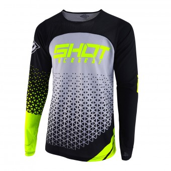 Camiseta Motocross SHOT Delta Gris Neon Amarillo