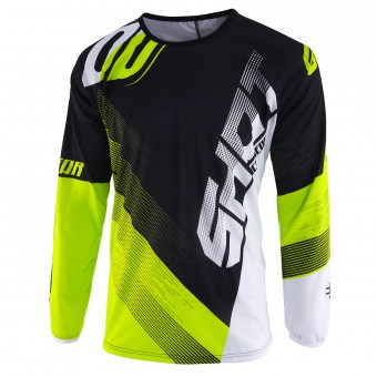 Camiseta Motocross SHOT Devo Ultimate Negro Neon Amarillo Ni�o