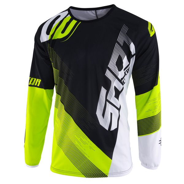 Camiseta Motocross SHOT Devo Ultimate Negro Neon Amarillo Ni�o