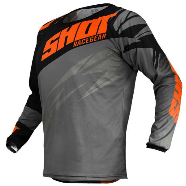 Camiseta Motocross SHOT Devo Ventury Grey Neon Orange