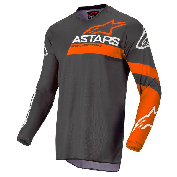 Camiseta Motocross Alpinestars Fluid Chaser Anthracite Coral Fluo