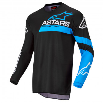 Camiseta Motocross Alpinestars Fluid Chaser Black Blue Neon