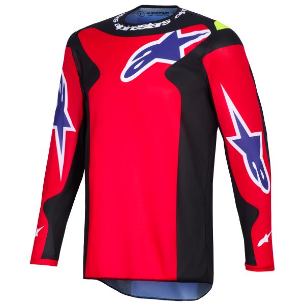 Camiseta Motocross Alpinestars Fluid Grid Jersey Red Black Purple