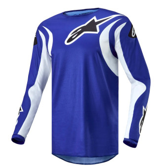 Camiseta Motocross Alpinestars Fluid Lucent Blue Ray White