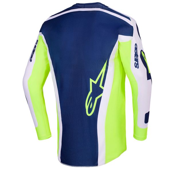 Alpinestars Racer Air Riway Jersey Light Gray Yellow Fluo Blue