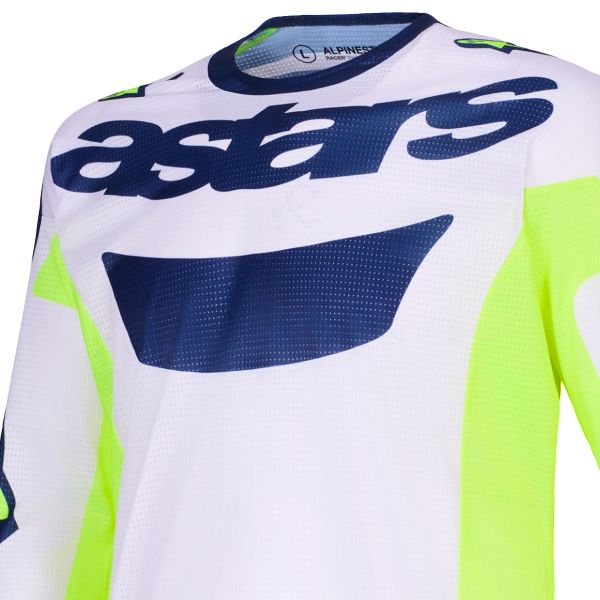 Alpinestars Racer Air Riway Jersey Light Gray Yellow Fluo Blue