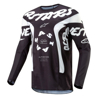 Camiseta Motocross Alpinestars Racer Hana Black White