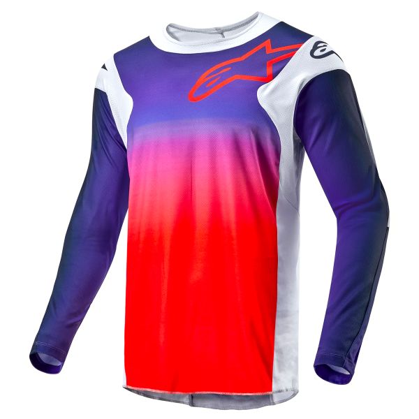 Camiseta Motocross Alpinestars Racer Hoen Light Grey Hot Orange Black