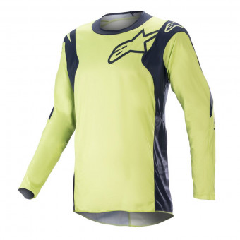 Camiseta Motocross Alpinestars Racer Hoen Night Navy Fluorite Green