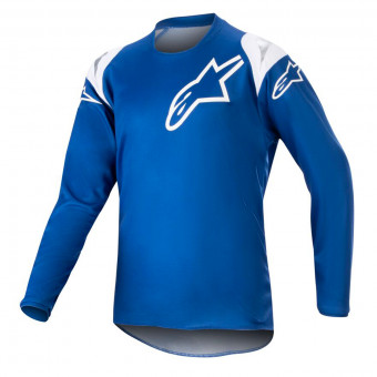 Camiseta Motocross Alpinestars Racer Narin Blue Ray White Nio