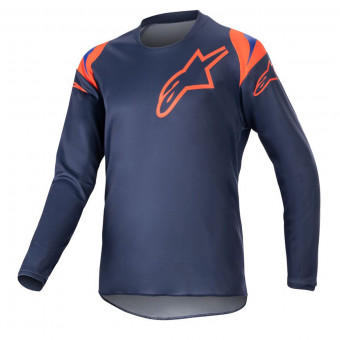 Camiseta Motocross Alpinestars Racer Narin Night Navy Hot Orange Nio