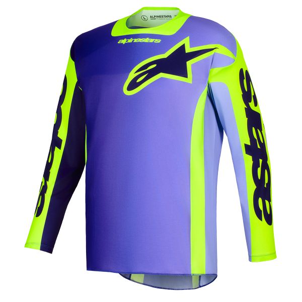 Camiseta Motocross Alpinestars Racer Portl Jersey Purple Yellow Fluo