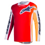 Camiseta Motocross Alpinestars Racer Portl Jersey Red Light Gray Dark Gray