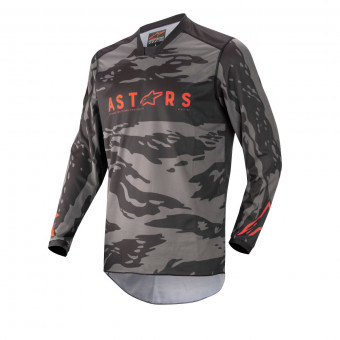 Camiseta Motocross Alpinestars Racer Tactical Camo Red Fluo Nio