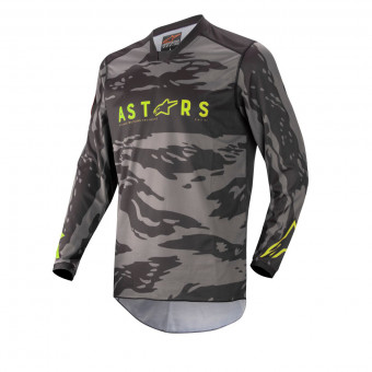 Camiseta Motocross Alpinestars Racer Tactical Camo Yellow Fluo Nio