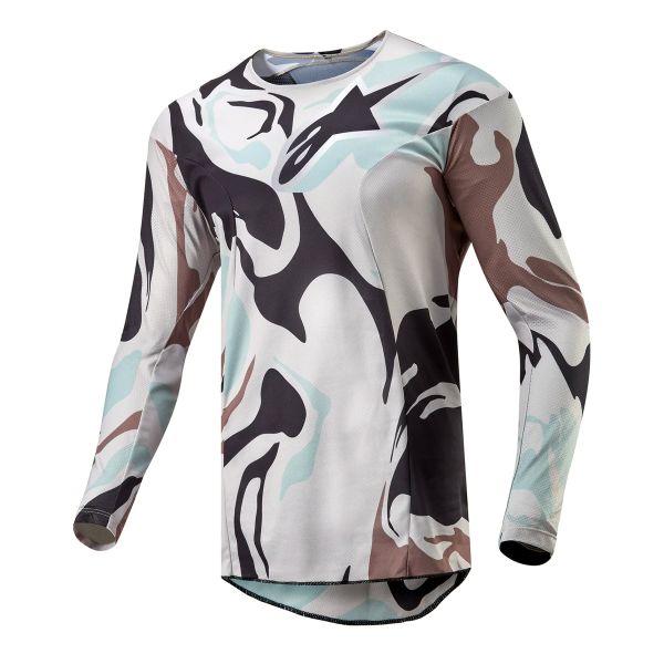 Camiseta Motocross Alpinestars Racer Tactical Iron Camo Dust Grey