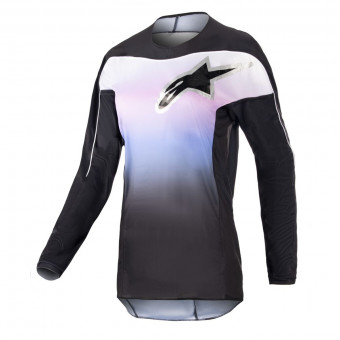Camiseta Motocross Alpinestars Stella Fluid Black Frozen Purple