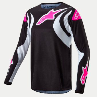 Camiseta Motocross Alpinestars Stella Fluid Black White
