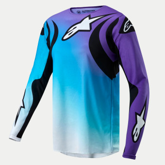 Camiseta Motocross Alpinestars Stella Fluid White Turquoise