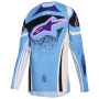 Camiseta Motocross Alpinestars Stella Techstar Nomur Jersey Light Blue Off White Black
