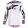 Camiseta Motocross Alpinestars Supertech Pro Vista Jersey White Purple Black