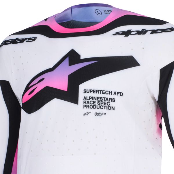 Alpinestars Supertech Pro Vista Jersey White Purple Black
