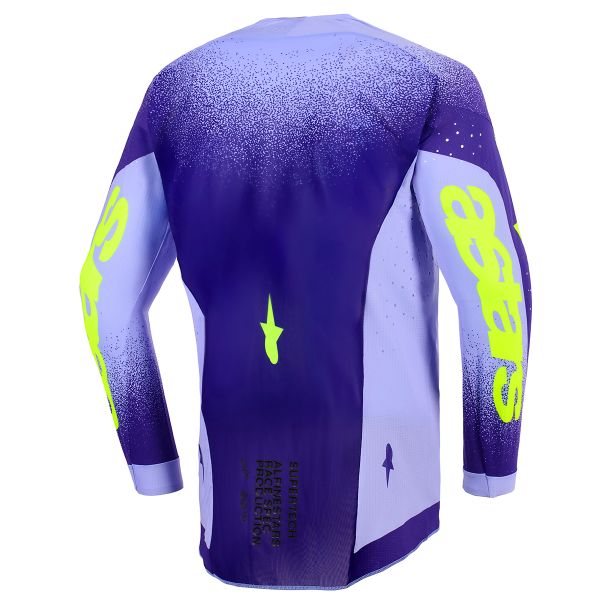 Alpinestars Supertech Scenz Jersey Purple Yellow Fluo