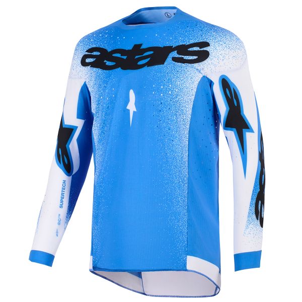 Camiseta Motocross Alpinestars Supertech Scenz Jersey Ucla Blue White