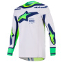 Camiseta Motocross Alpinestars Supertech Vista Jersey Light Gray Yellow Fluo Blue
