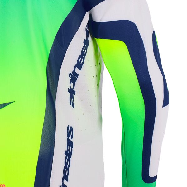 Alpinestars Supertech Vista Jersey Light Gray Yellow Fluo Blue