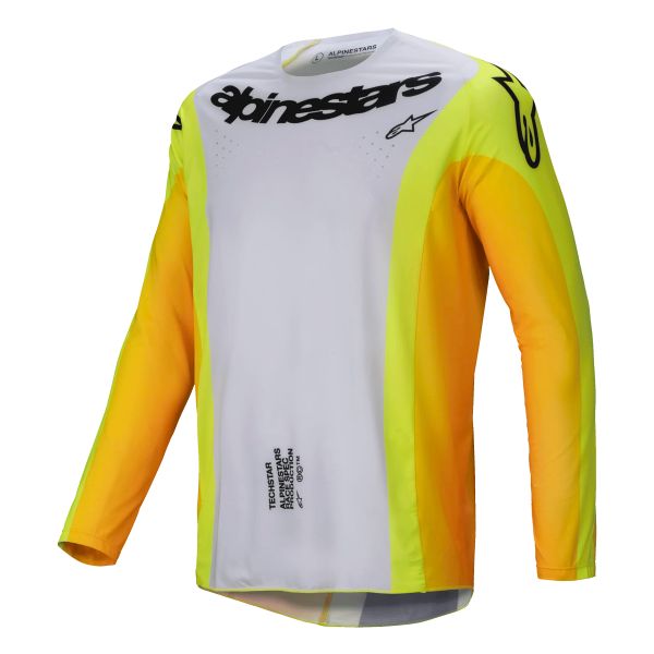 Camiseta Motocross Alpinestars Techstar Melt Yellow Black Camiseta Motocross Alpinestars Techstar Melt Yellow Black