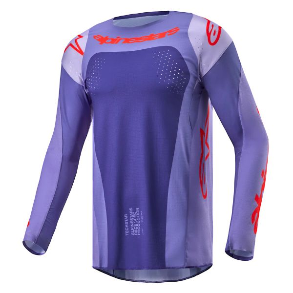 Camiseta Motocross Alpinestars Techstar Ocuri Purple Hot Orange