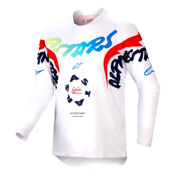 Camiseta Motocross Alpinestars Youth Racer Hana White Multicolor