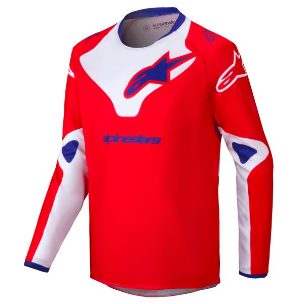 Camiseta Motocross Alpinestars Youth Racer Veil Bright Red White