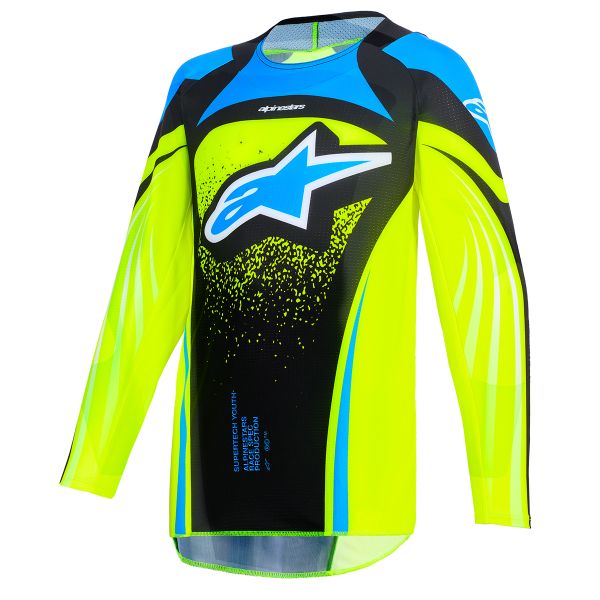 Camiseta Motocross Alpinestars Youth Supertech Nomur Jersey Dk Navy Yllw FL Ucla Blue