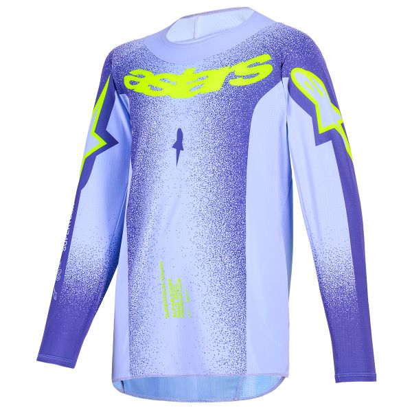Camiseta Motocross Alpinestars Youth Supertech Scenz Jersey Purple Yellow Fluo
